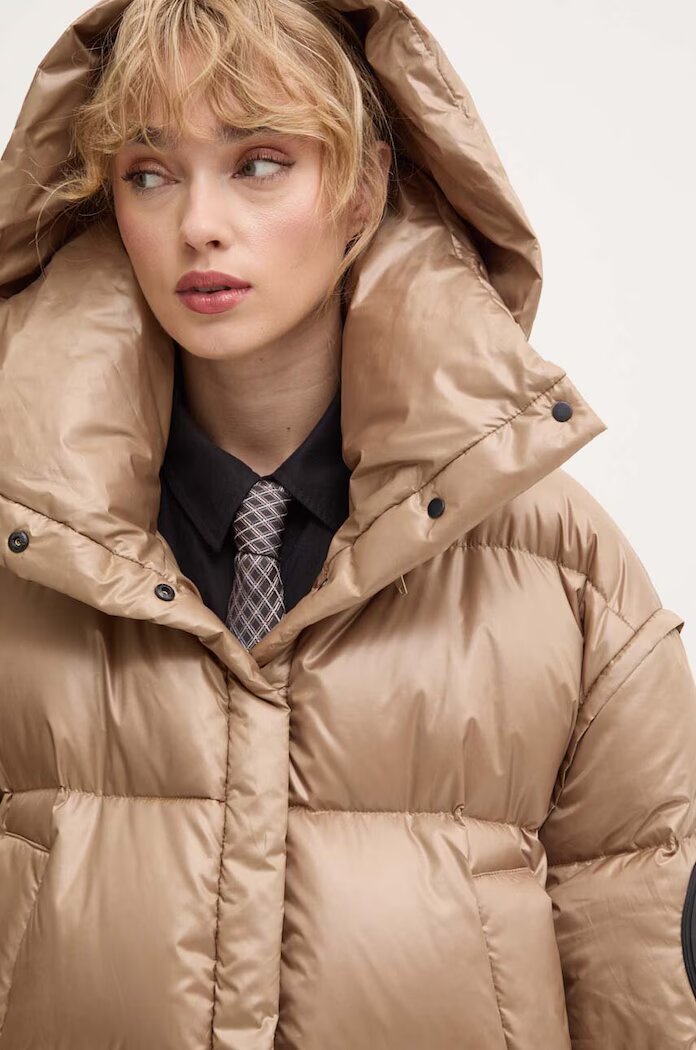 MMC STUDIO пухено яке дамско RAFO бежово RAFO.JACKET