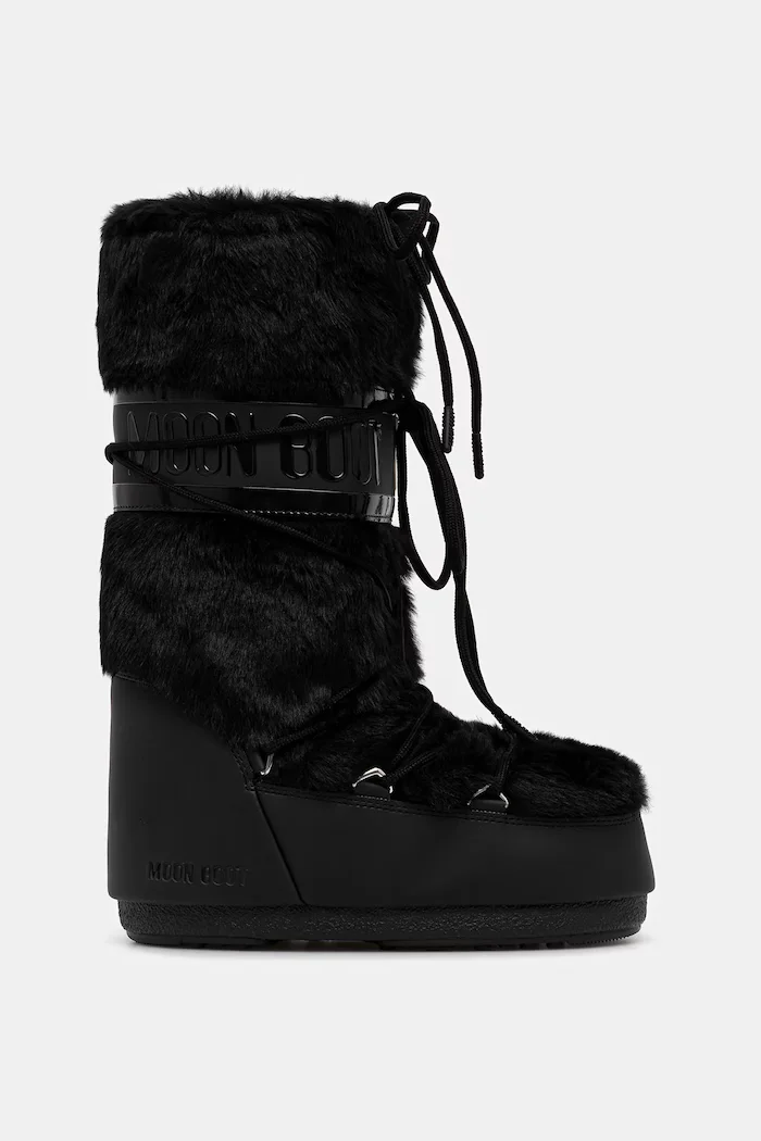 Moon Boot Апрески MB ICON FAUX FUR в черно 80D1408900 N001