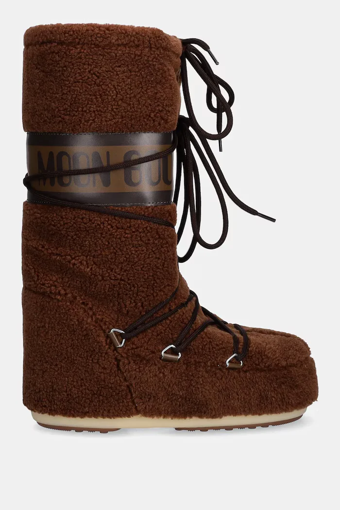 Moon Boot Апрески MB ICON FLEECE в кафяво 80D1403080 M004