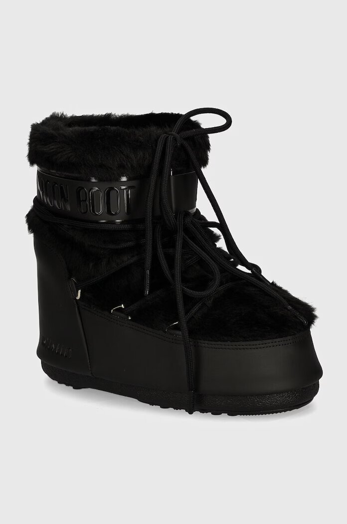 Moon Boot Апрески MB ICON LOW FAUX FUR в черно 80D1409390 N001
