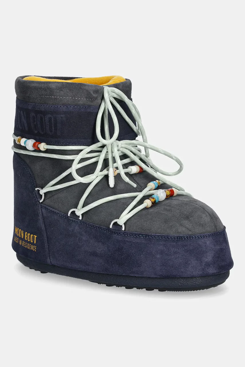 Moon Boot Велурени апрески MB X GIR ICON LOW SUEDE BEADS