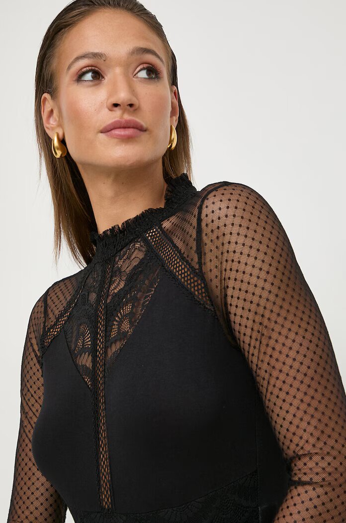 Morgan Боди TJULIE в черно с изчистен дизайн UNIQUE.BLACK