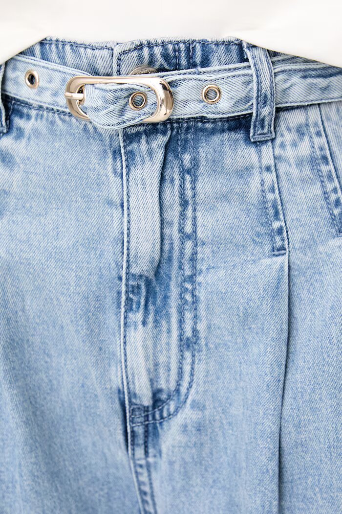 Morgan дънки wide leg дамски сини PELIAM