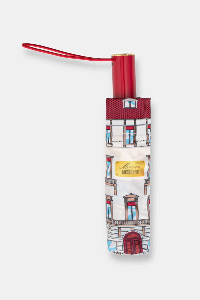 Moschino автоматичен чадър бежов 9177 OPENCLOSE