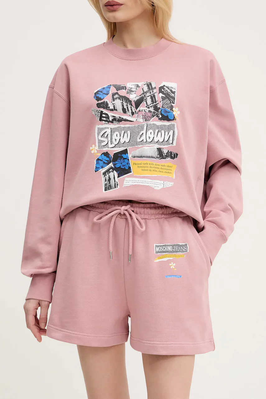 Moschino Jeans Памучен къс панталон