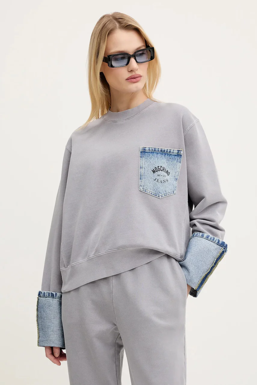 Moschino Jeans Памучен суичър