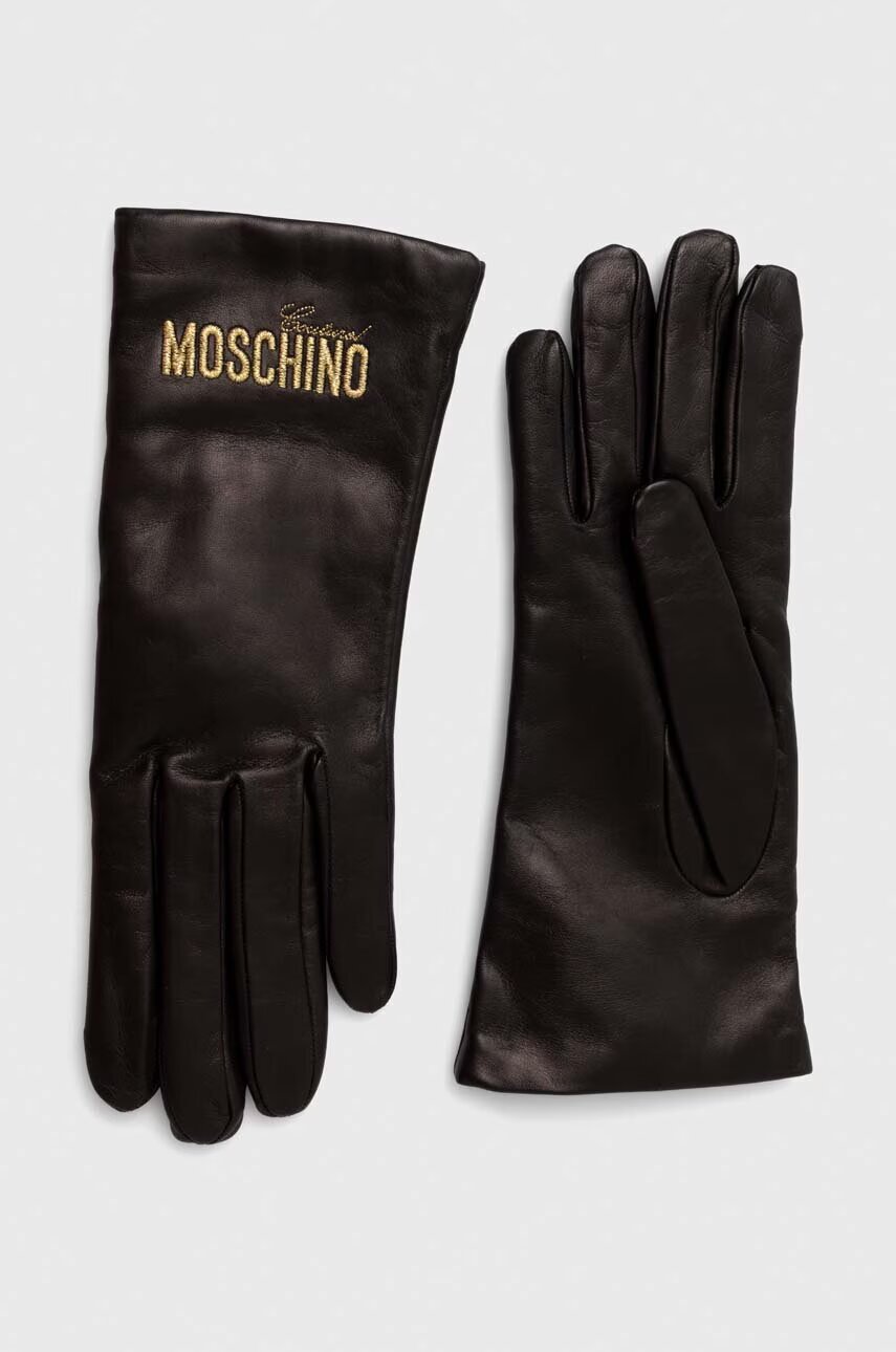 Moschino Кожени ръкавици