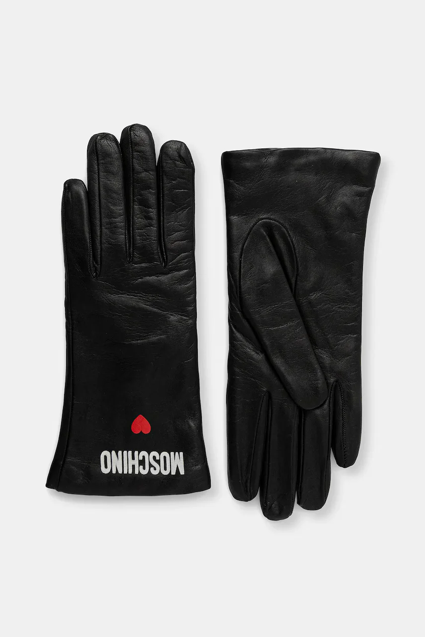 Moschino Кожени ръкавици