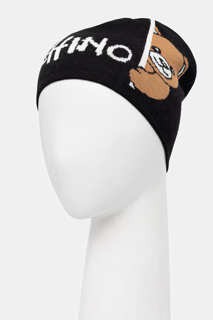 Moschino шапка дамска от вълнена материя черна M3466 65417
