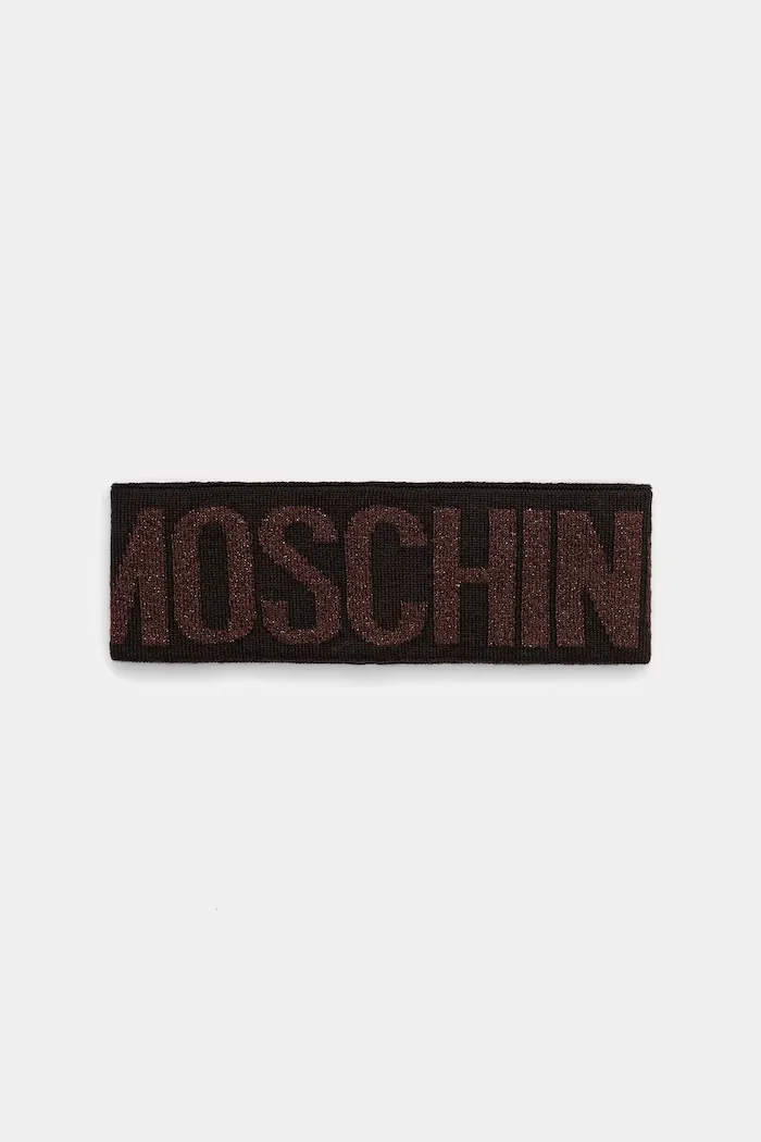 Moschino Вълнена лента за глава в черно M2338 65216
