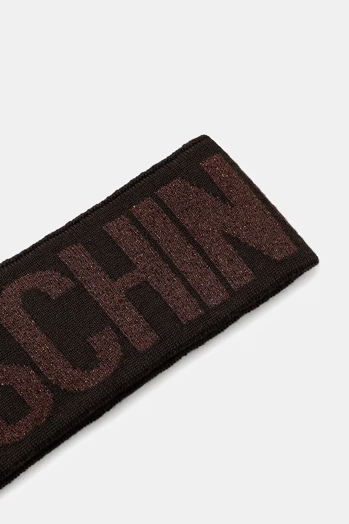 Moschino Вълнена лента за глава в черно M2338 65216