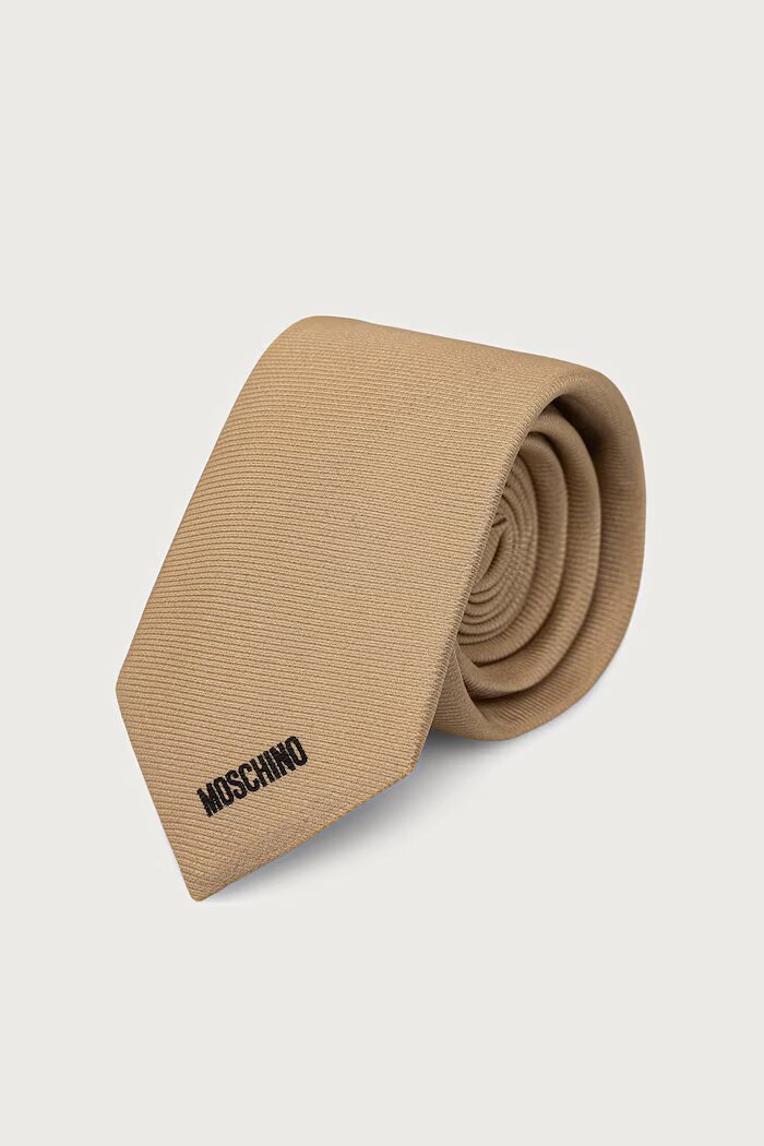 Moschino вратовръзка мъжка от коприна бежова M5913 55060