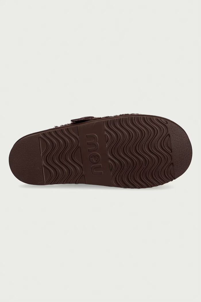 Mou чехли дамски Curly Clog Eskimo кафяви MU.FW101126M