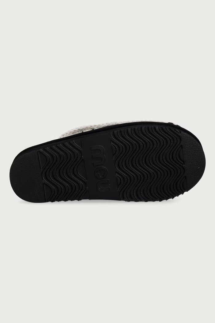 Mou чехли дамски от велур Eskimo Slipper черни MU.FW101125A