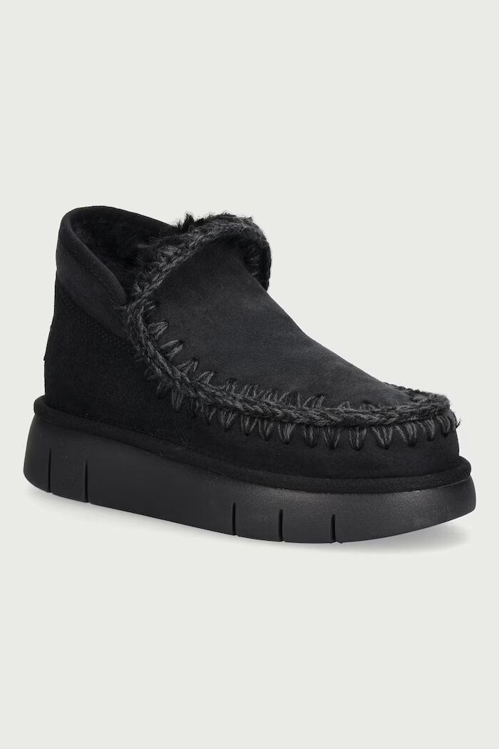Mou Eskimo Bounce Sneaker апрески дамски от велур черни MU.FW531009A