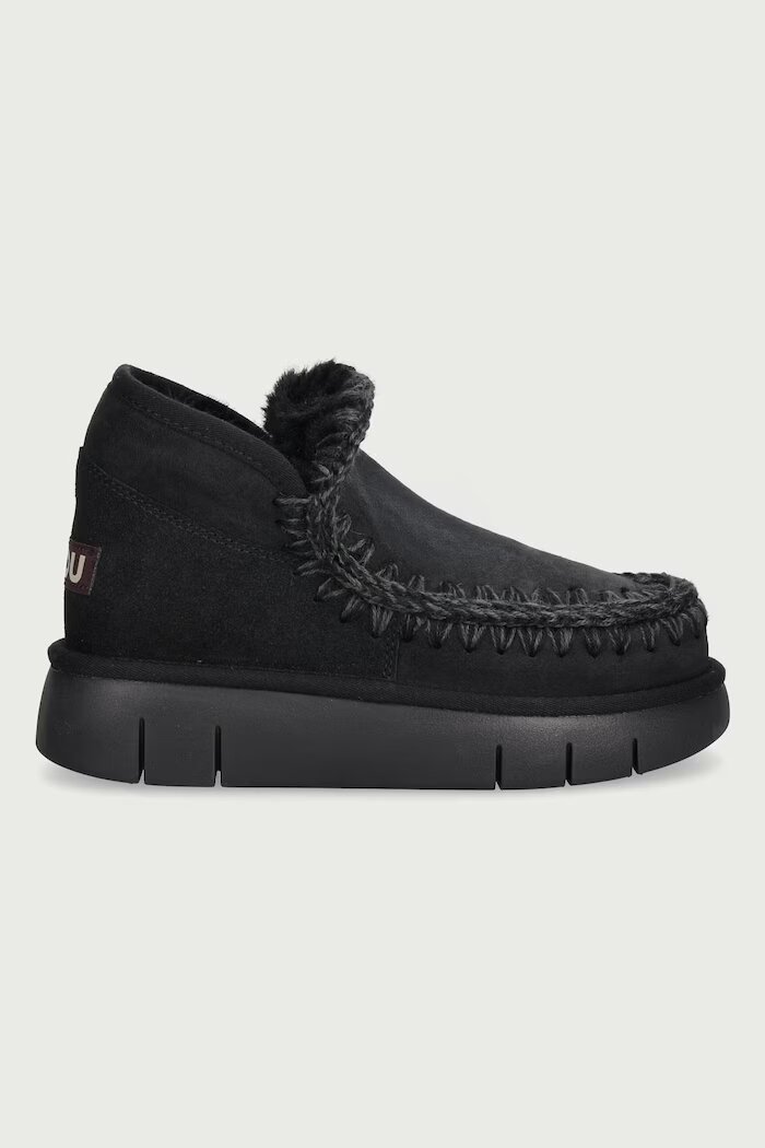 Mou Eskimo Bounce Sneaker апрески дамски от велур черни MU.FW531009A