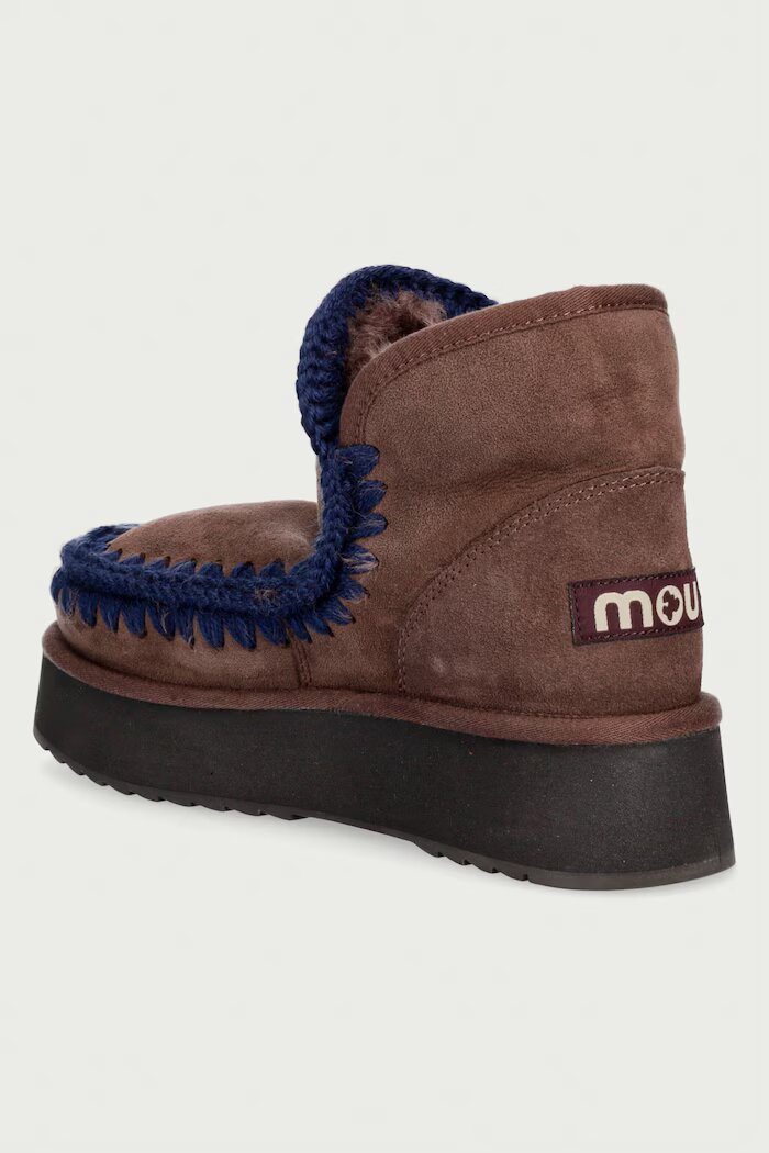 Mou Mini Eskimo Platform Boot апрески дамски от велур кафяви MU.FW681000A
