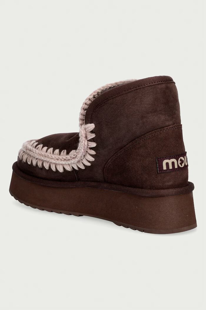 Mou Mini Eskimo Platform Boot апрески дамски от велур кафяви MU.FW681000A