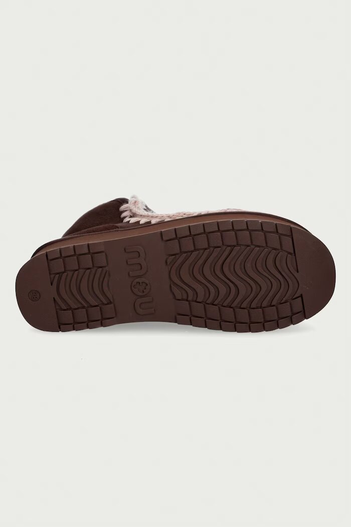 Mou Mini Eskimo Platform Boot апрески дамски от велур кафяви MU.FW681000A