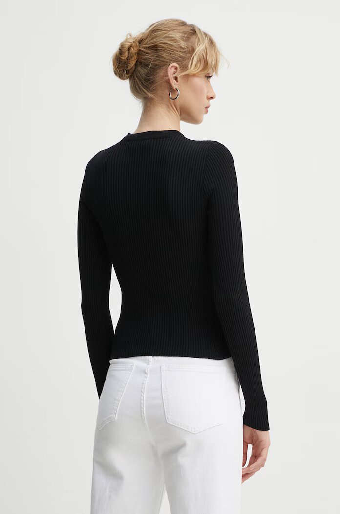 MSGM Пуловер дамски в черно от лека материя 3741MDM227.247783