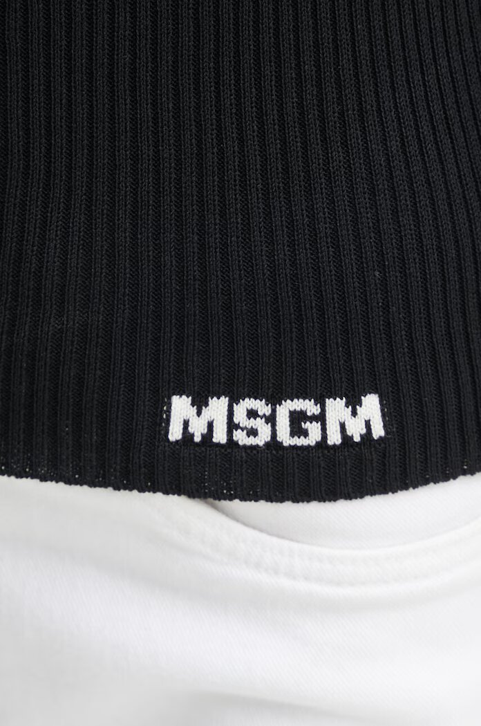 MSGM Пуловер дамски в черно от лека материя 3741MDM227.247783