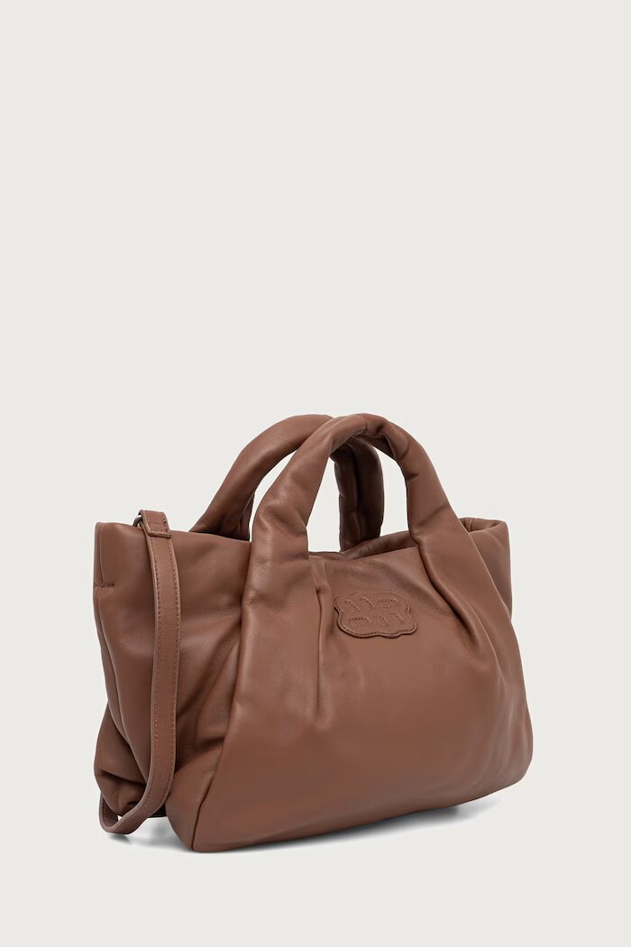 MUNTHE чанта tote дамска от кожа LIX кафява 263190226350