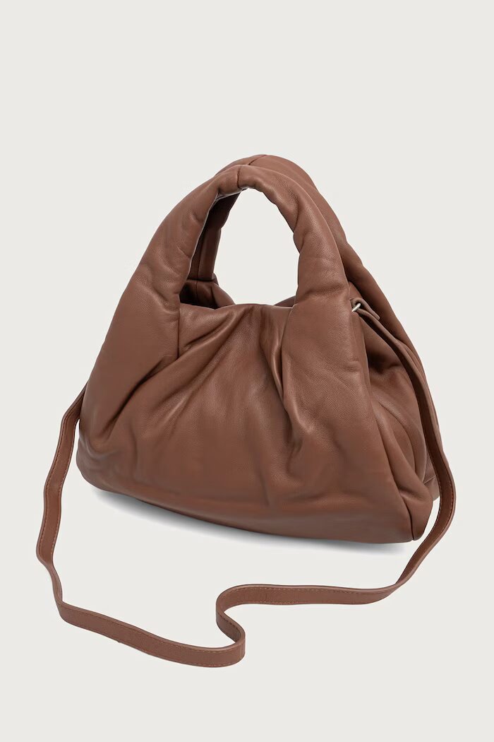 MUNTHE чанта tote дамска от кожа LIX кафява 263190226350
