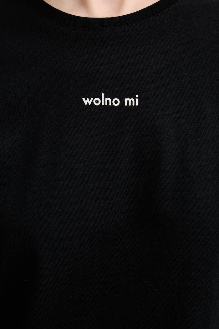 Muuv. тениска дамска от памук WOLNO MI бяла