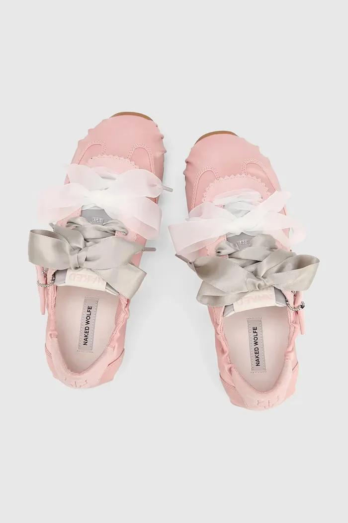 Naked Wolfe Adorable Pink Satin маратонки дамски розови