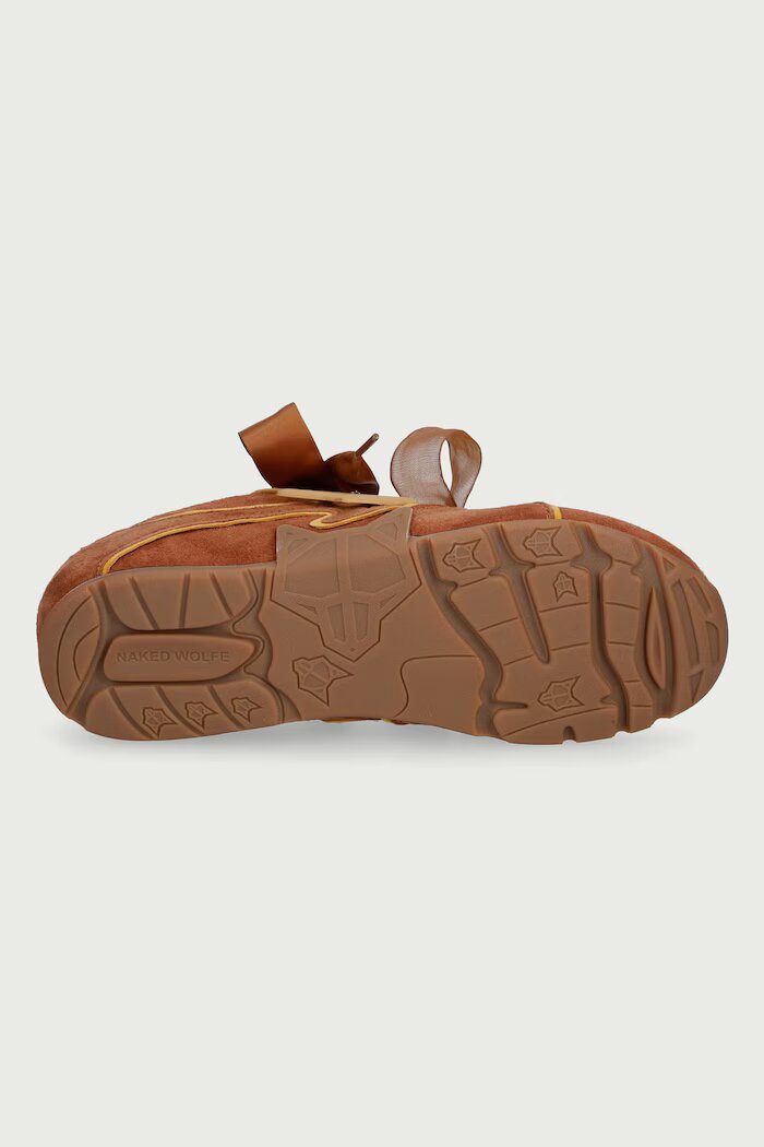 Naked Wolfe Adored маратонки дамски от велур кафяви Adored Tan Mustard Suede