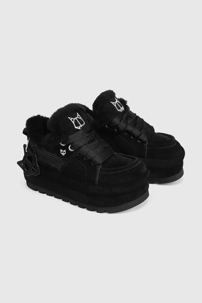 Naked Wolfe Beau апрески дамски от велур черни Beau Black Suede