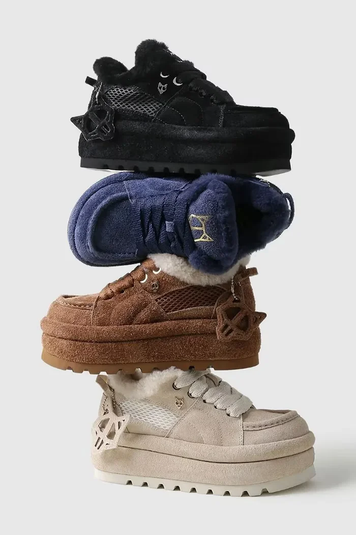 Naked Wolfe Beau апрески дамски от велур тъмносини Beau Navy Suede
