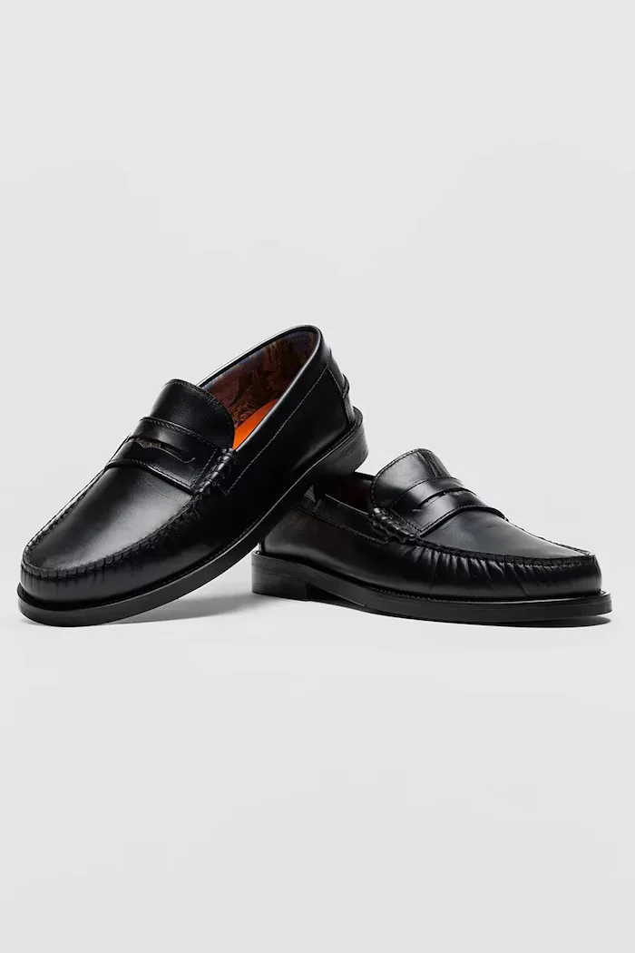 Naked Wolfe Кожени мокасини Riviera в черно Riviera Black Leather