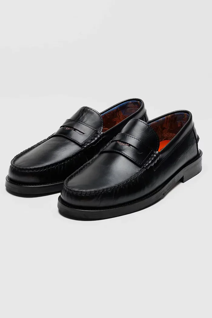 Naked Wolfe Кожени мокасини Riviera в черно Riviera Black Leather