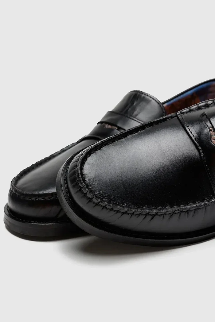 Naked Wolfe Кожени мокасини Riviera в черно Riviera Black Leather
