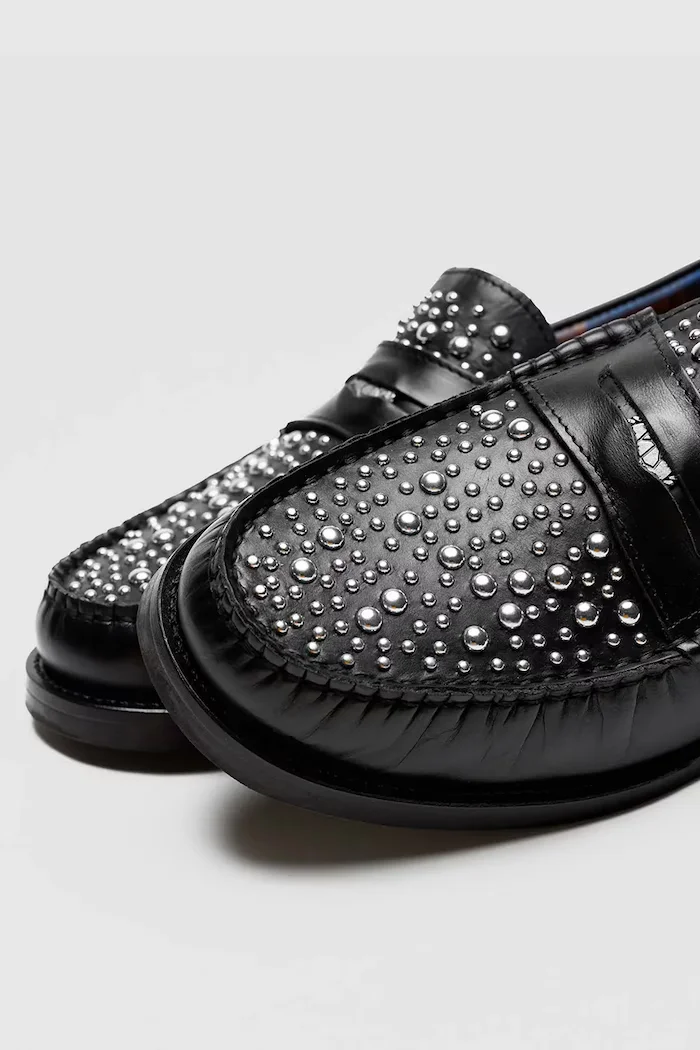 Naked Wolfe Кожени мокасини Riviera в черно Riviera Black Studs