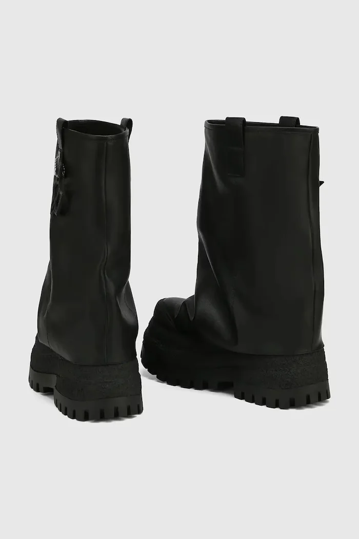 Naked Wolfe Кожени обувки Disturb в черно с платформа Disturb Leather Black