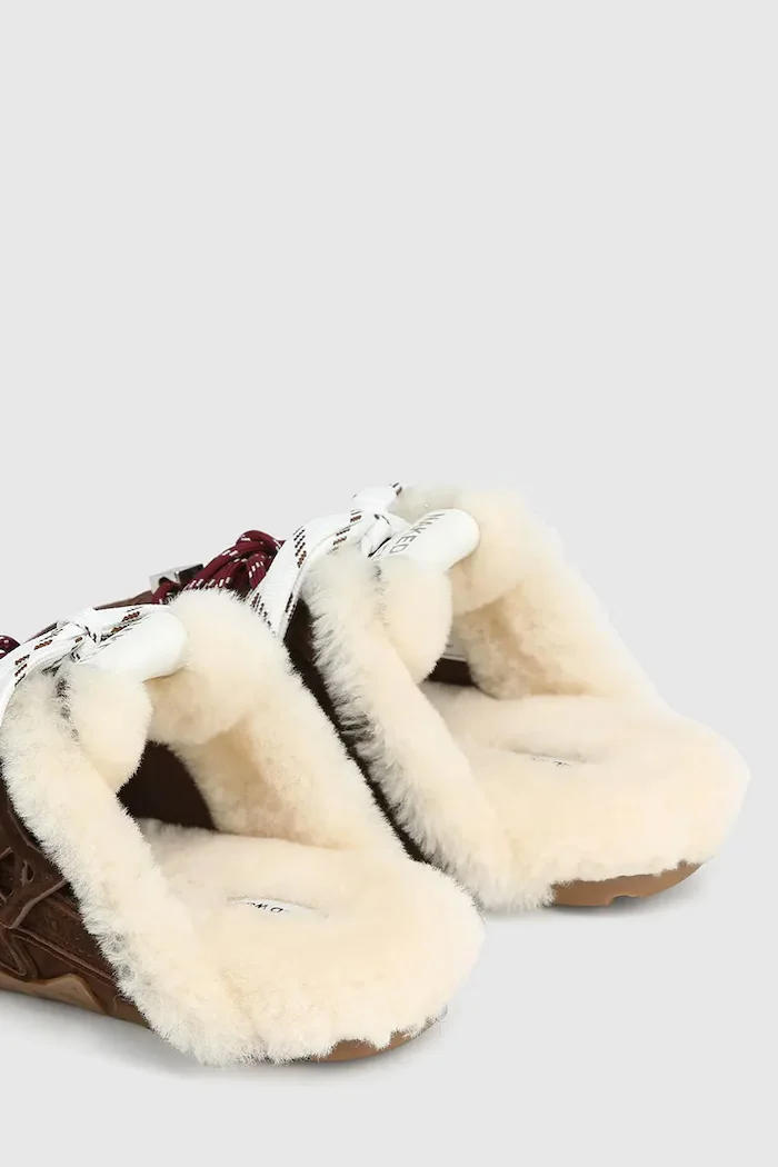 Naked Wolfe пантофи дамски от велур Adorn кафяви Adorn Brown Suede