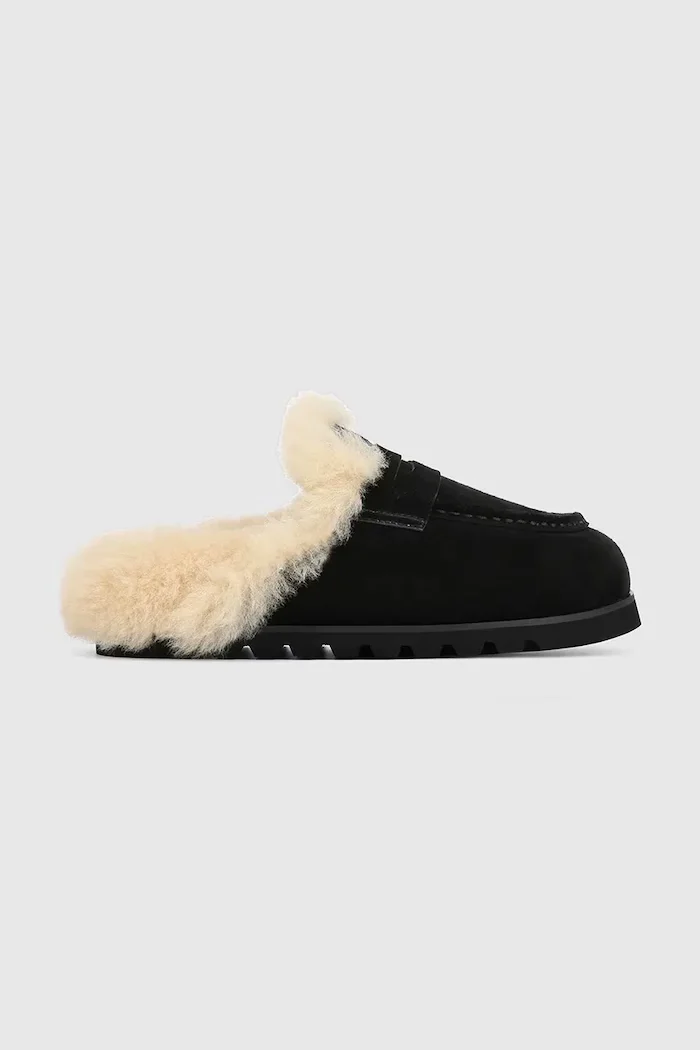 Naked Wolfe пантофи дамски от велур Corded черни Corded Black