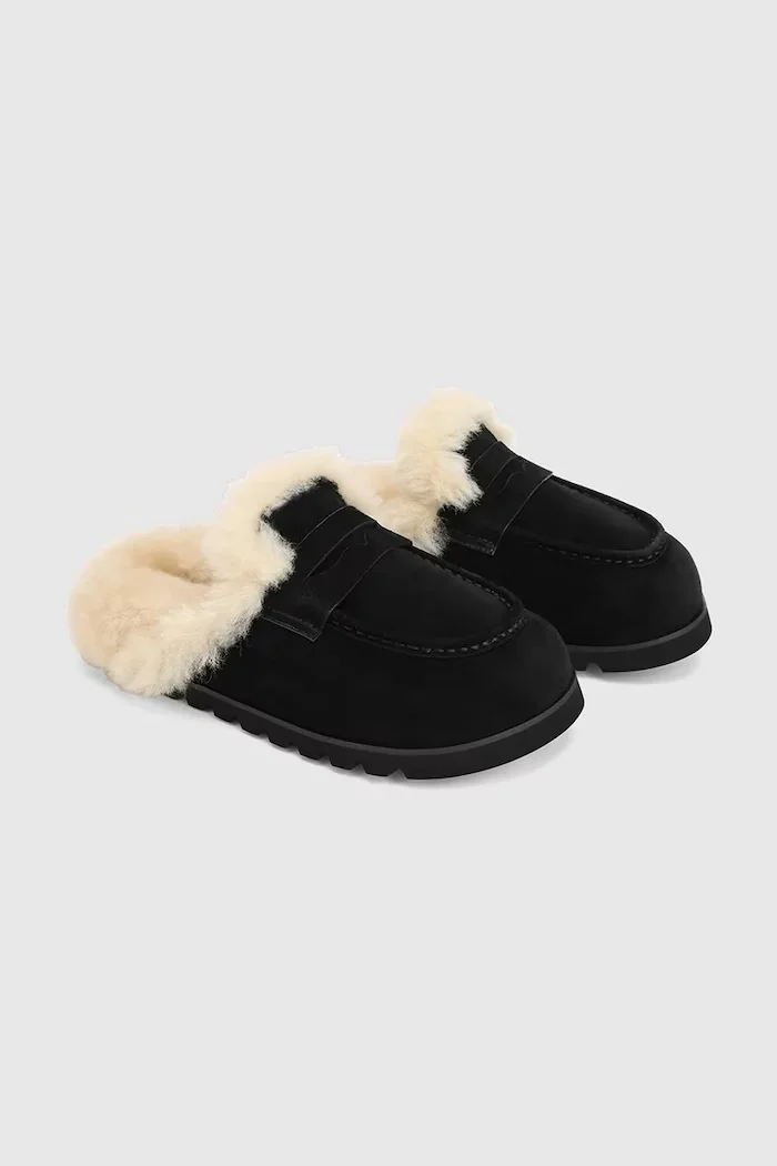 Naked Wolfe пантофи дамски от велур Corded черни Corded Black