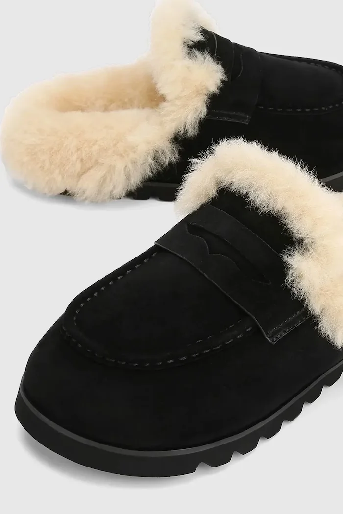Naked Wolfe пантофи дамски от велур Corded черни Corded Black