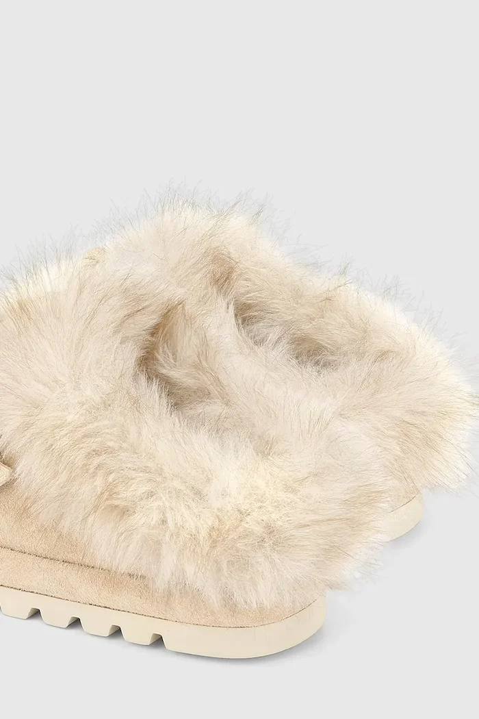 Naked Wolfe пантофи дамски от велур Harlow бежови Harlow Ice Suede