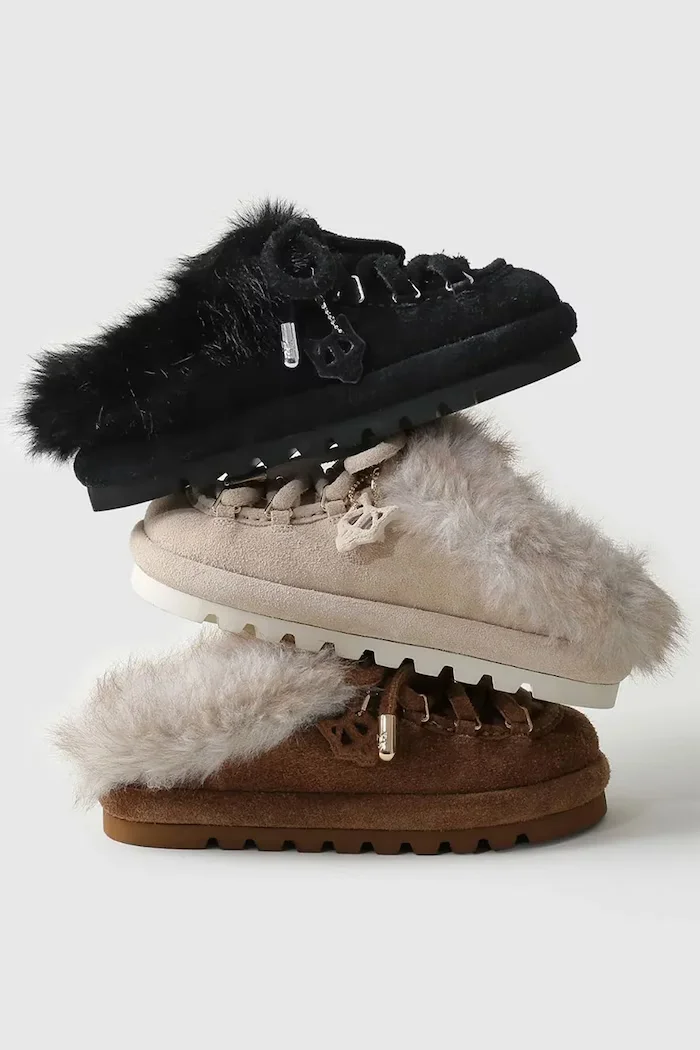 Naked Wolfe пантофи дамски от велур Harlow бежови Harlow Ice Suede