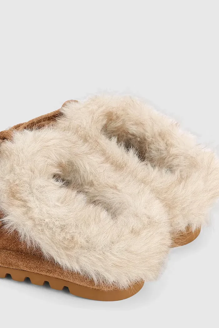 Naked Wolfe пантофи дамски от велур Harlow кафяви Harlow Tan Suede