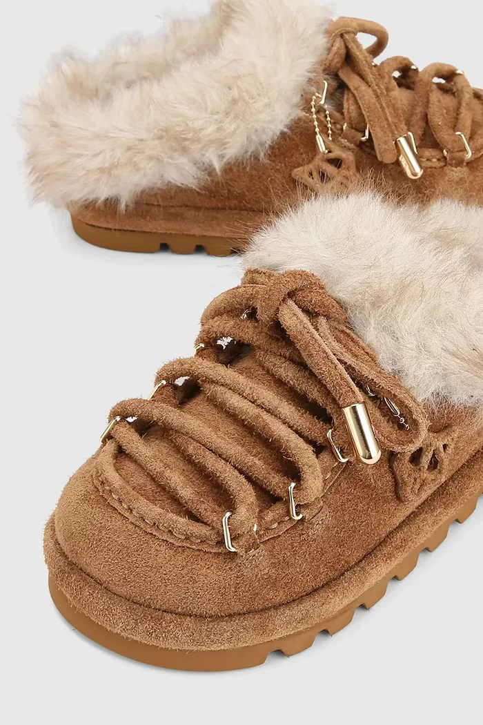 Naked Wolfe пантофи дамски от велур Harlow кафяви Harlow Tan Suede