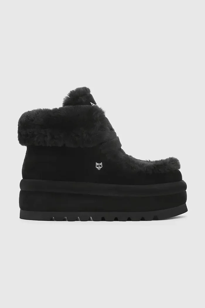 Naked Wolfe Велурени апрески Bambi в черно Bambi Suede Shearling Black