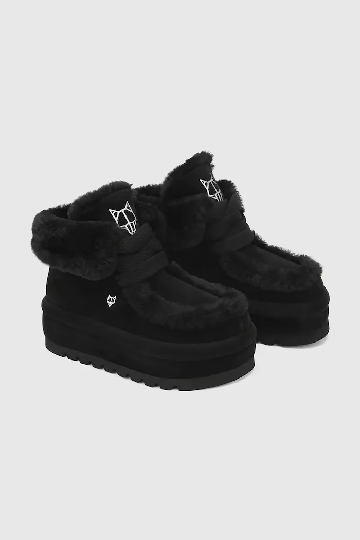 Naked Wolfe Велурени апрески Bambi в черно Bambi Suede Shearling Black