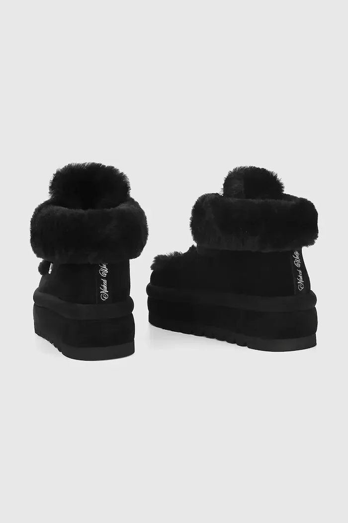 Naked Wolfe Велурени апрески Bambi в черно Bambi Suede Shearling Black