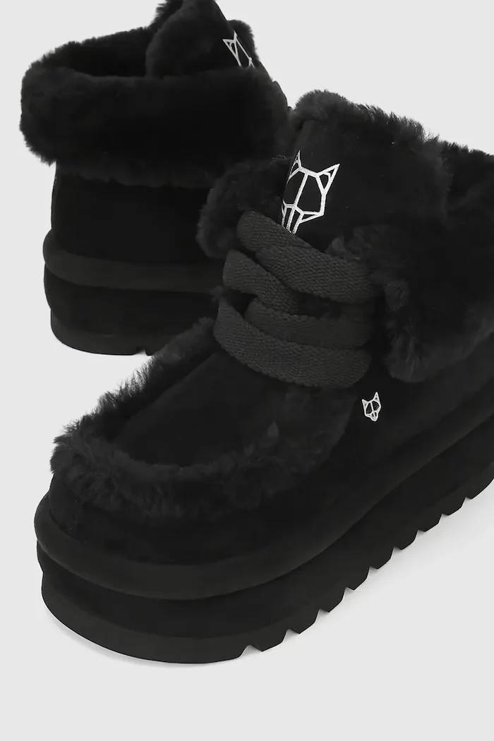 Naked Wolfe Велурени апрески Bambi в черно Bambi Suede Shearling Black