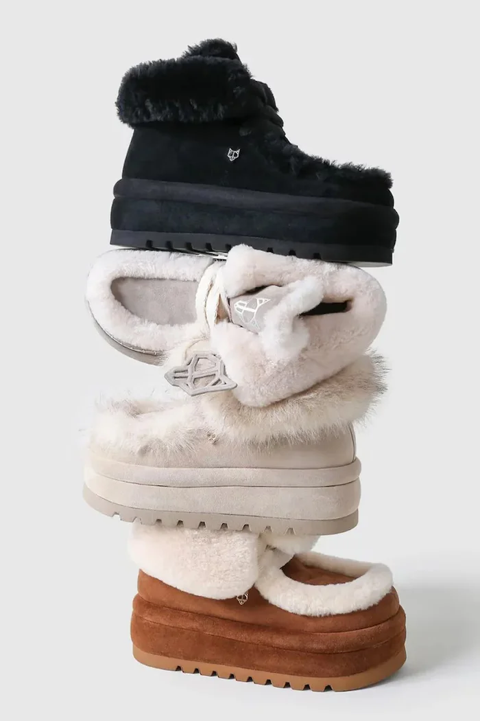 Naked Wolfe Велурени апрески Bambi в черно Bambi Suede Shearling Black